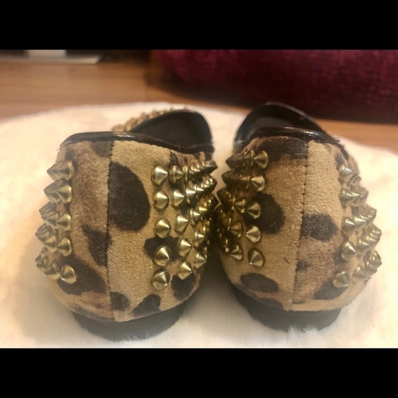 3/$25 Sale 🎈Steve Madden studded animal print flats loafers - Picture 9 of 9